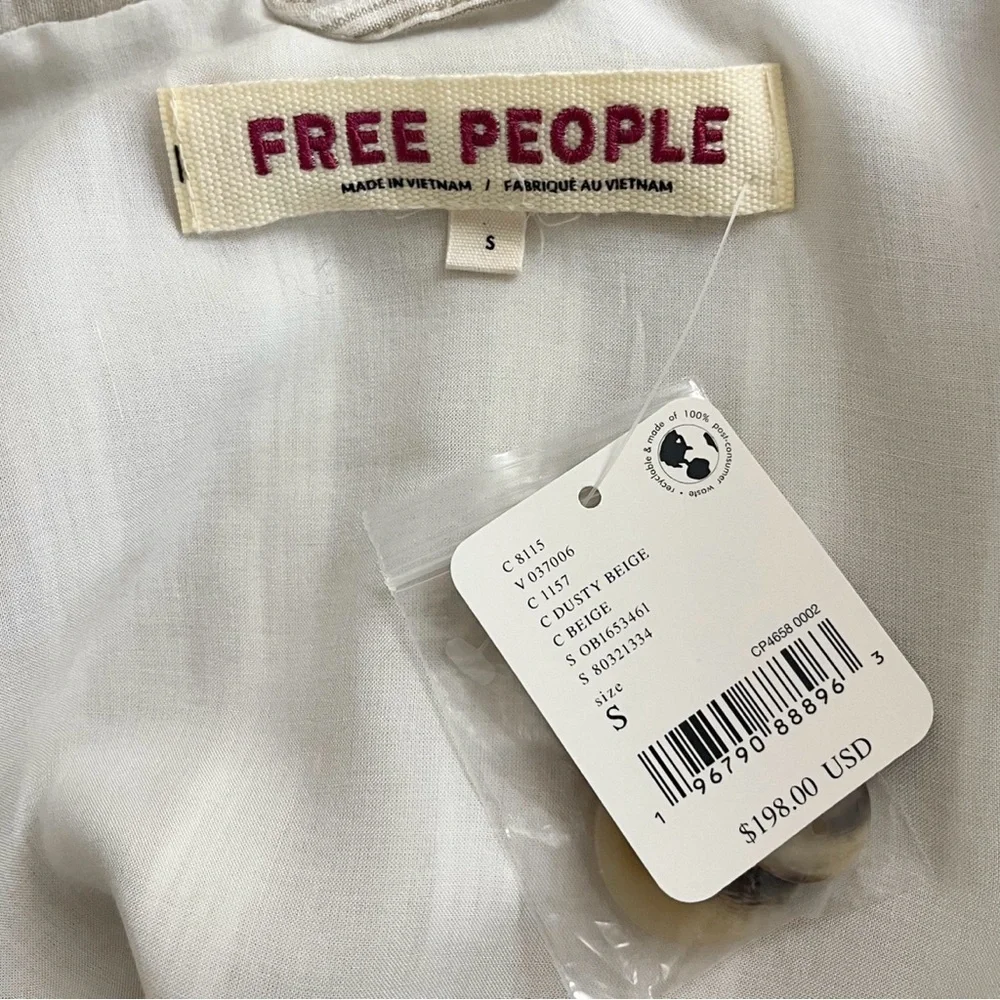 FREE PEOPLE‎ Fern Blazer in Dusty Beige Size Small
